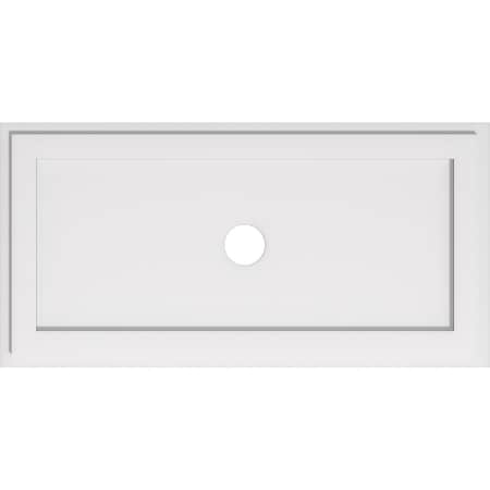Rectangle Architectural Grde PVC Ceiling Medallion, 36"W x 18"H x 3"ID x 12 1/2"C x 1"P, One-Piece